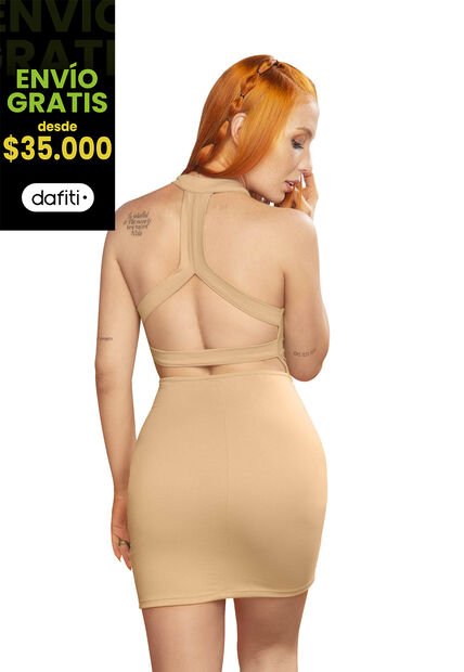 Vestido Mujer Caramelo Atypical 16998