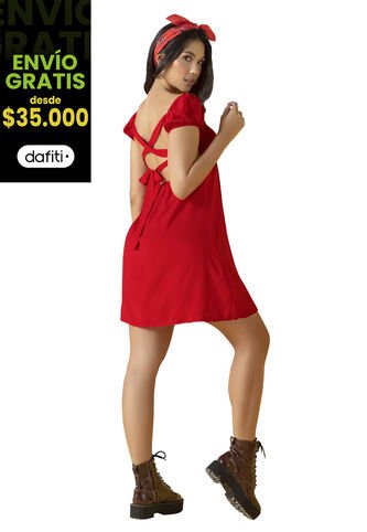 Vestido Corto Mujer Rojo Atypical 89106 Atypical