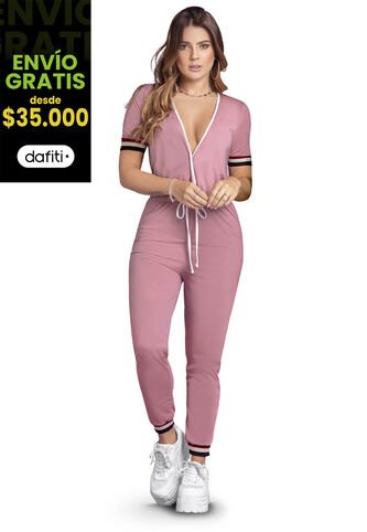 Enterizo Largo Mujer Palo De Rosa Atypical 86055 Atypical