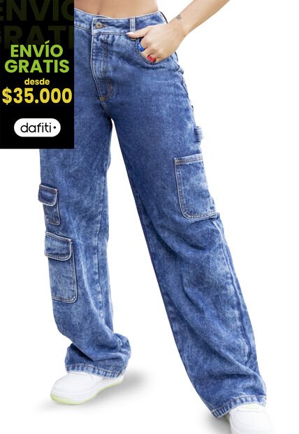 Jean Mujer Azul Oscuro Atypical 2452