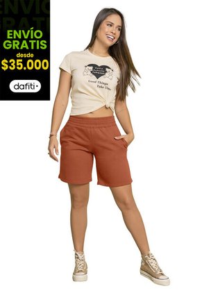 Bermuda Short Mujer Ladrillo Atypical 6667