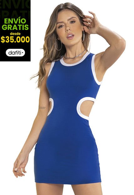 Vestido Mujer Azul Atypical 33795