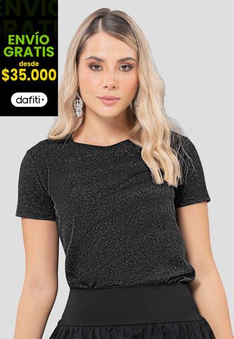 Camiseta Mujer Negro Atypical 112828 Atypical