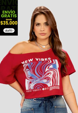 Camiseta Mujer Rojo Atypical 100633 Atypical