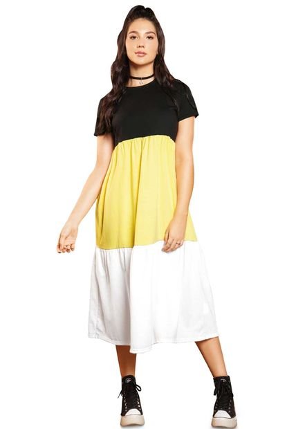 Vestido Mujer Amarillo Atypical 87430