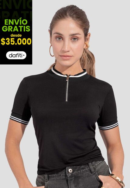 Blusa Mujer Negro Atypical 112507
