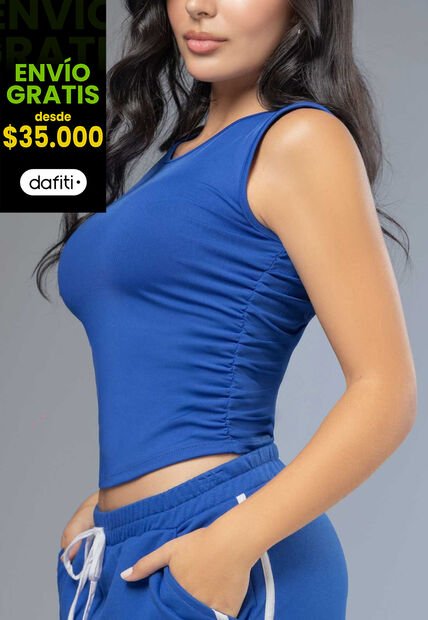 Blusa Mujer Azul Eléctrico Atypical 111801