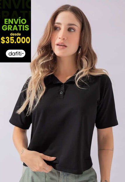 Polo Mujer Negro Atypical 111185