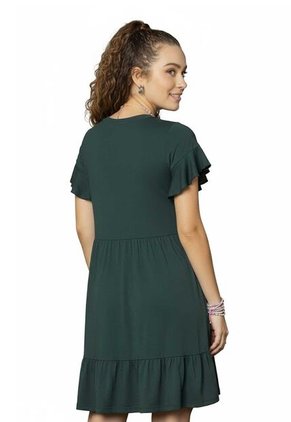 Vestido Corto Mujer Verde Botella Atypical 78987