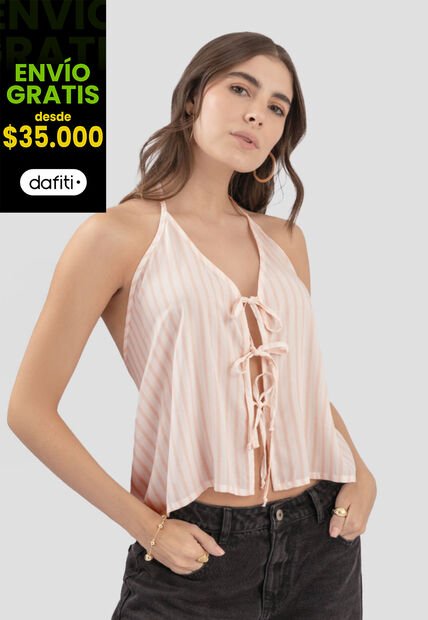 Blusa Mujer Estampado Palo De Rosa Atypical 112317