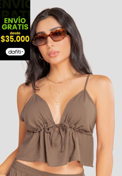 Blusa Mujer Chocolate Atypical 106926