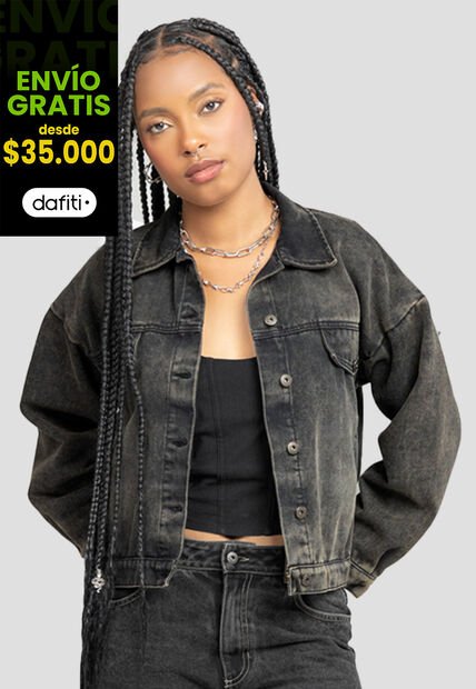 Chaqueta Mujer Negro Atypical 107112