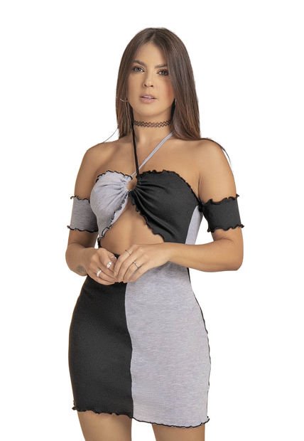 Vestido Mujer Negro Atypical 33792
