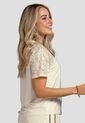 Camiseta Mujer Crema Atypical 114048 de Atypical