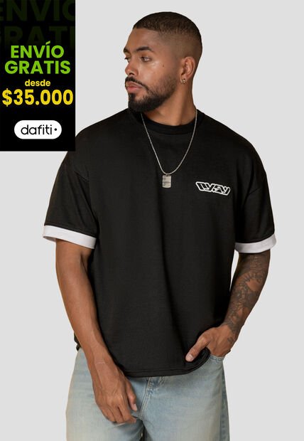 Camiseta Hombre Negro Atypical 104903