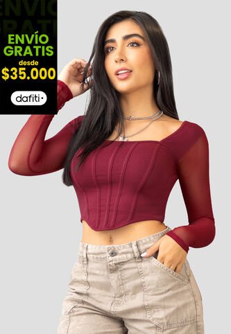 Blusa Mujer Vinotinto Atypical 101319 Atypical