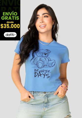 Camiseta Mujer Azul Atypical 2251 Atypical