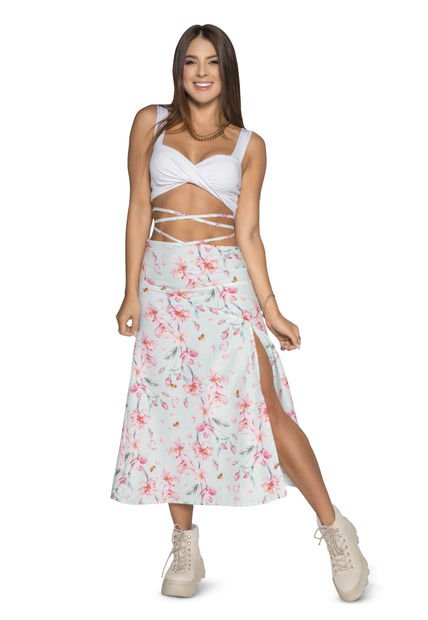 Falda Larga Mujer Estampado Atypical 16749