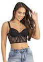 Crop Top Juvenil Negro Atypical 2714 de Atypical