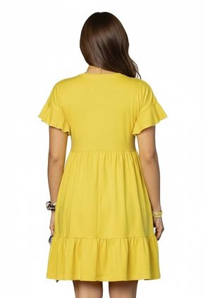 Vestido Corto Mujer Amarillo Atypical 78987