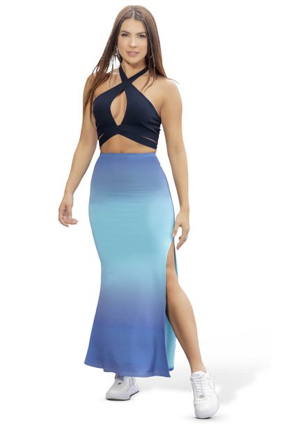 Falda Larga Mujer Multicolor Atypical 5907