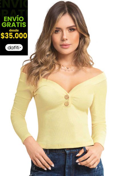 Blusa Mujer Amarillo Atypical 79000