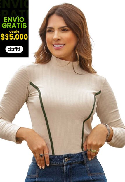 Camibuzo Mujer Beige Atypical 90616