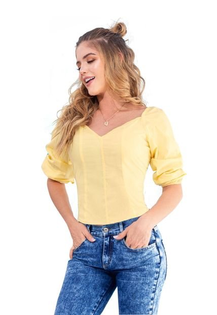 Blusa Juvenil Femenino Amarillo Pastel Atypical