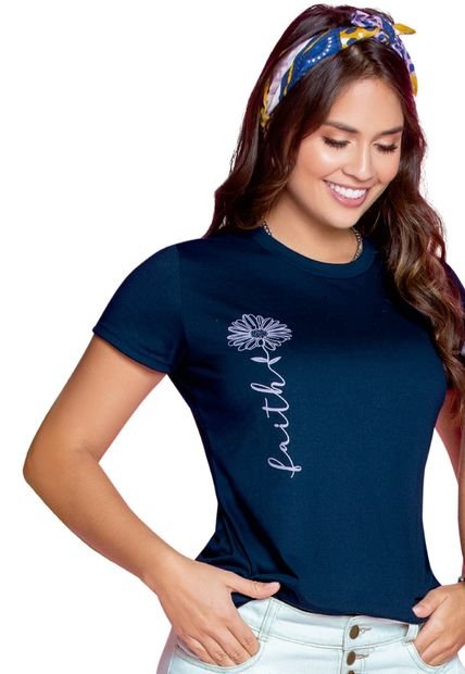 Camiseta Juvenil Azul Navy Atypical 87101
