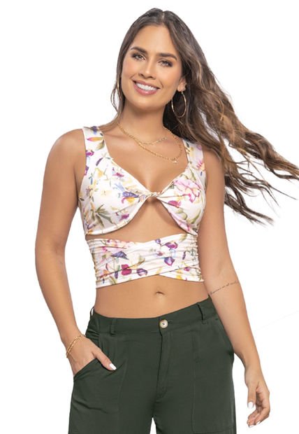 Crop Top Mujer Multicolor Atypical 3274
