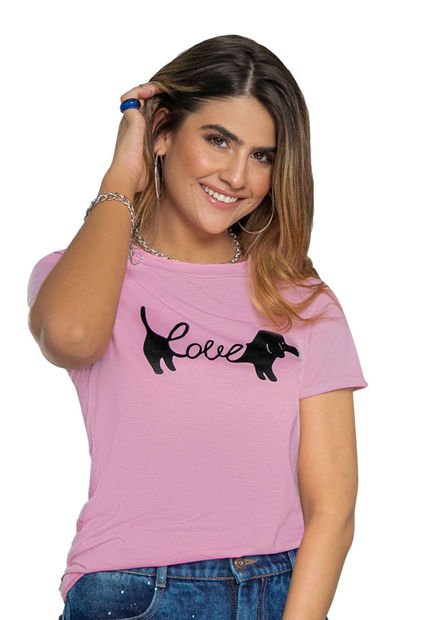 Camiseta Mujer Rosado Atypical 86653