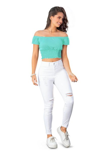 Blusa Mujer Verde Menta Atypical 62654