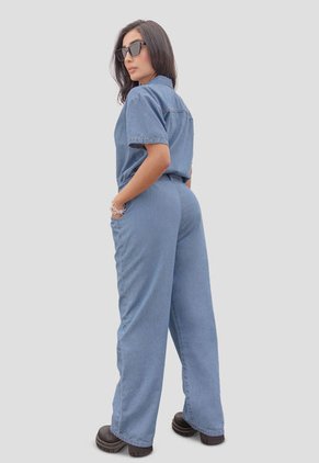 Enterizo Largo Mujer Azul Medio Atypical 106567