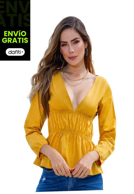 Blusa Mujer Amarillo Atypical 75880