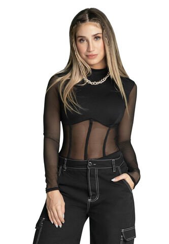 Body Mujer Negro Atypical 4559 Atypical