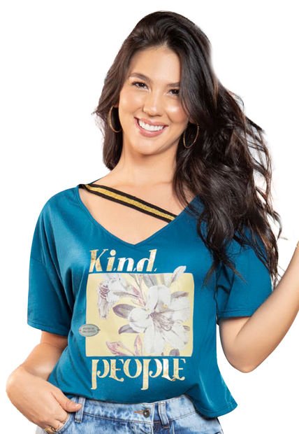 Blusa Mujer Azul Atypical 87434