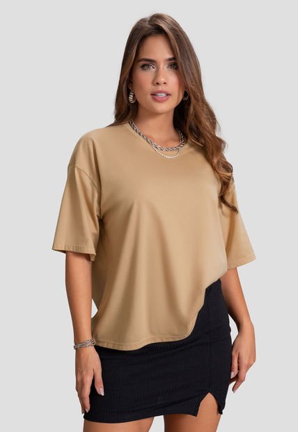 Camiseta Mujer Beige Atypical 103898