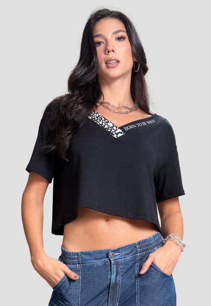 Camiseta Mujer Negro Atypical 104224