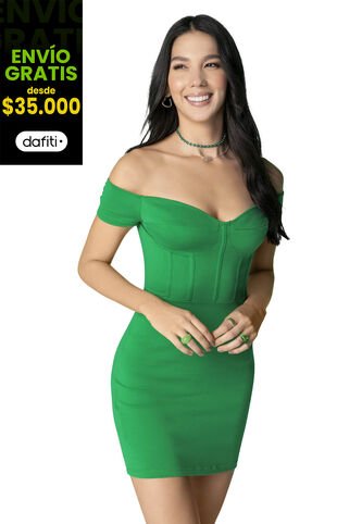 Vestido Corto Mujer Verde Antioquia Atypical 4555 Atypical