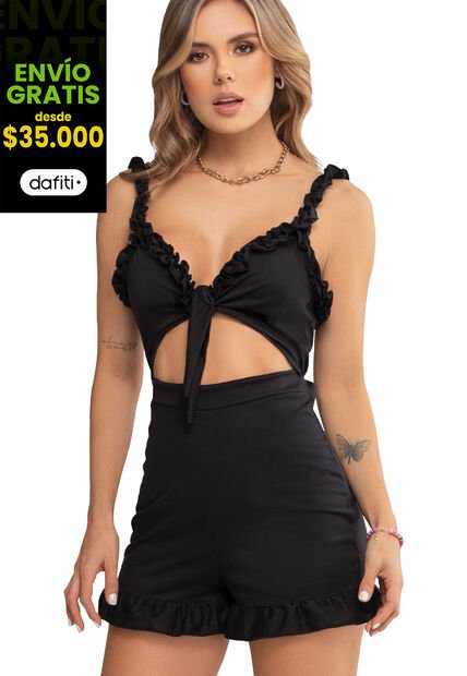 Enterizo Corto Negro Atypical