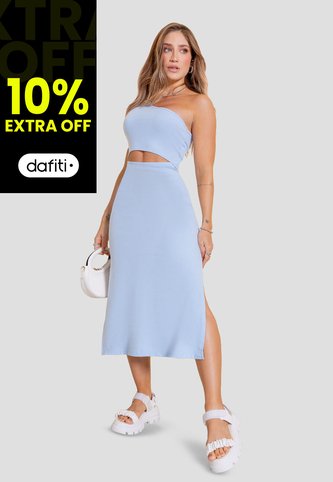 Vestido Mujer Azul Claro Atypical 106872 Atypical