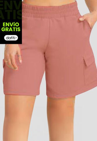 Bermuda Short Mujer Palo De Rosa Oscuro Atypical 693 Atypical