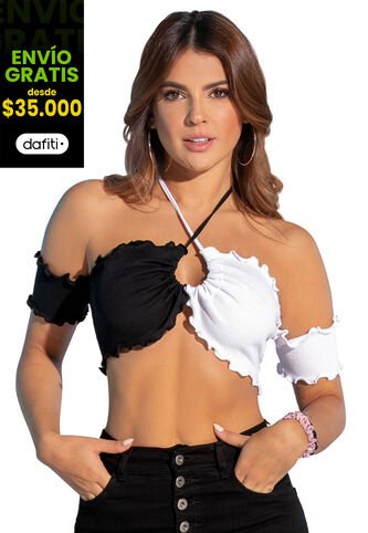 Crop Top Mujer Negro Atypical 92668 Atypical