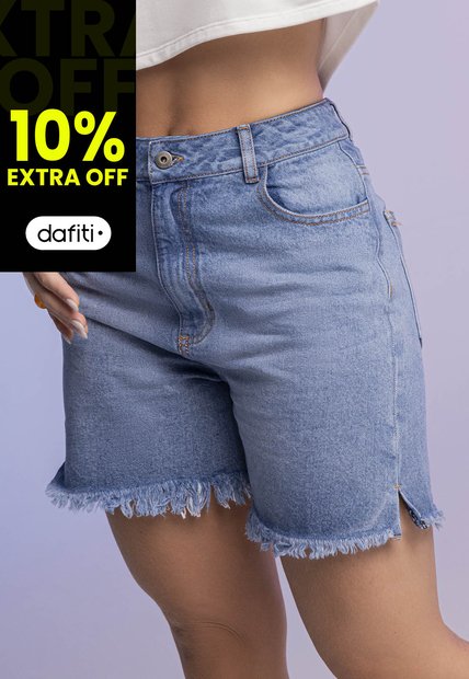 Bermuda Short Mujer Azul Atypical 955