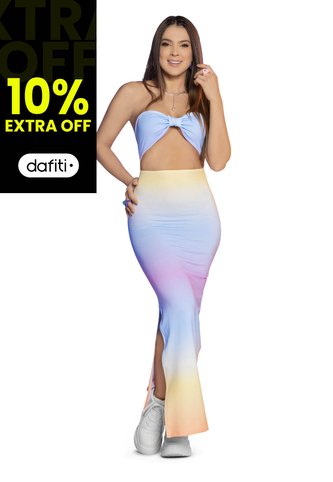 Vestido Largo Mujer Estampado Atypical 4543 Atypical