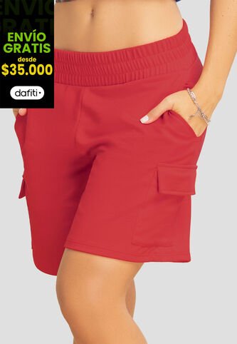 Bermuda Short Mujer Rojo Atypical 693 Atypical