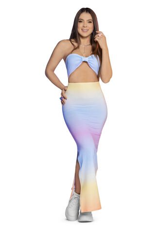 Vestido Largo Mujer Estampado Atypical 4543 Atypical