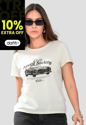 Camiseta Mujer Crema Atypical 114509 Atypical
