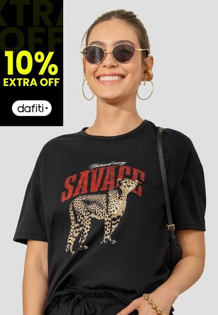 Camiseta Mujer Negro Atypical 114250