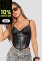 Corset Mujer Negro Atypical 113980 de Atypical